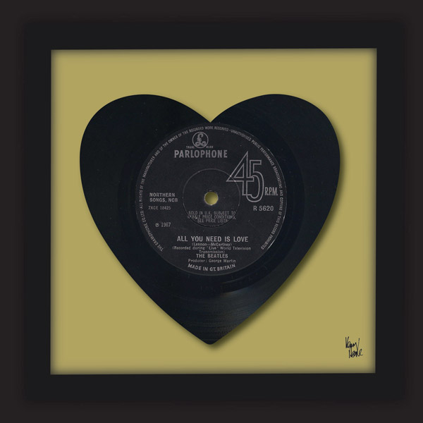 All You Need Is Love - The Beatles (1967) - Kenny Deane Vinyl Art